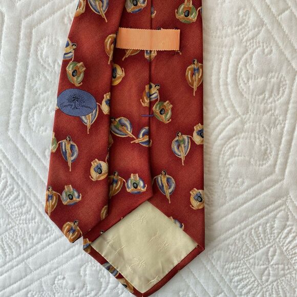 Tommy Bahama Men's Silk Necktie Red Pool Floats - Picture 3 of 4